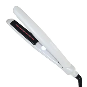 Salon Professional Infrared Transmitter 2 In 1 Hair Straightener And Curler PTC Fast Heater Hair Flat Iron