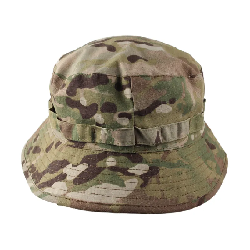 男性と女性のための夏のファッションスタイル戦術的な素敵なカモフラージュ屋外釣りキャンプ文字列バケット帽子