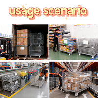 Cage de stockage mobile en acier galvanisé à chaud Spark Mesh Spot Heavy Metal Steel Frame Plus, avec étagère d'entrepôt en acier 5*5, capacité 1000 kg