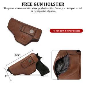 Realer 2022 designer di marca moda donna ufficio <span class=keywords><strong>hobo</strong></span> borse borsa a mano casual in pelle PU con fondina borse per pistola da donna - Product Image 2