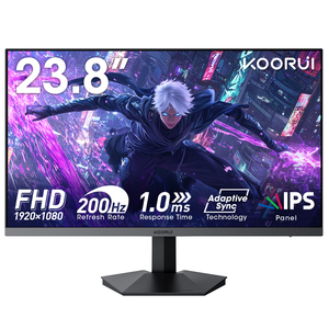 Moniteur de jeu <span class=keywords><strong>KOORUI</strong></span> 24 pouces 1920*1080 2K rapide IPS écran d'ordinateur LCD 200Hz FHD HDR400 écran PC 1ms - Product Image 1