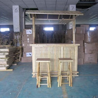Pavillon en bambou et bois pour zones scéniques extérieures, stands de parc, décoration rurale de ferme, comptoirs de bar en bambou de style chinois