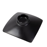 Assiette de service carrée en mélamine plastique, style japonais moderne et simple, motif uni, imitation porcelaine, 8,5 pouces, pied haut