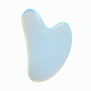 Rouleau de massage facial en opalite, rouleau de massage facial en verre opale, rouleau de massage facial en jade, ensemble Gua Sha - Product Image 5