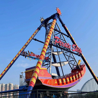 Fournisseur chinois d'équipements d'amusement en fibre de verre pour adultes, grands manèges en forme de bateau pirate pour l'extérieur, à vendre