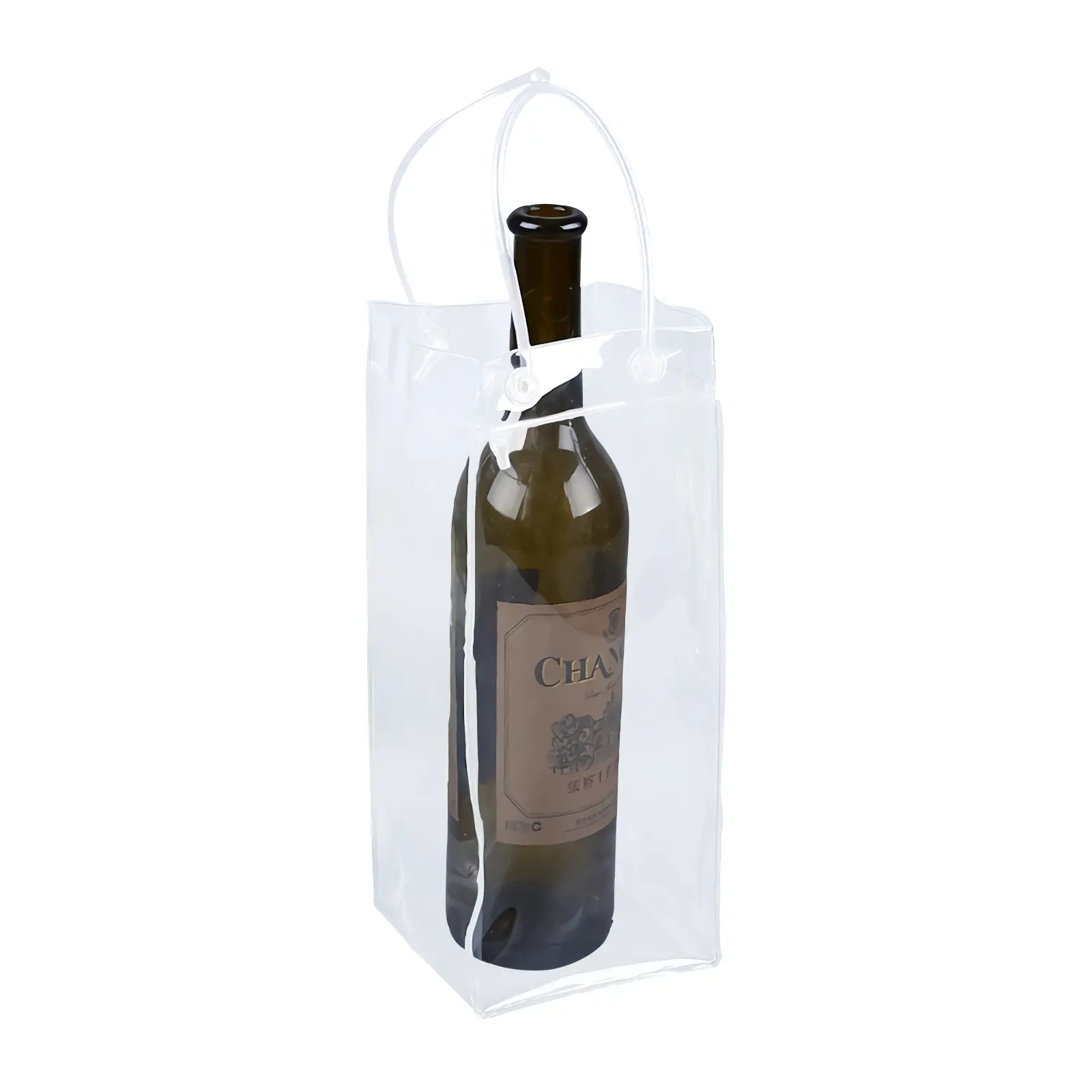 Vente en gros PVC pliable luxe pack de froid sublimation vin sac isotherme pour bouteille seau sac de glace