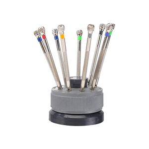 9 in 1 Precision DIY OEM Watch <b>Screwdriver</b> Tool Set with Plastic Handle Tool Steel Nickel Finish 3-Year Warranty 0.5-2.5mm Hex - Product Image 1