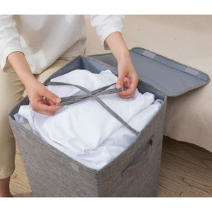 Phòng tắm lớn ráp quần áo bẩn bin boite de rangement có thể gập lại giặt Giỏ vải có thể gập lại lưu trữ hộp & Thùng - Product Image 4