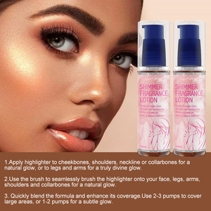 Fragancia Brillo Loción corporal Resaltador Maquillaje <span class=keywords><strong>Hidratante</strong></span> Iluminador Piel Brillo Loción - Product Image 6