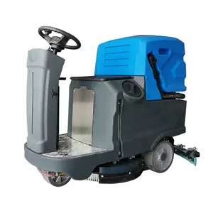 High Quality Ride On Electric Tile Scrubber With Vacuum Driving Floor Scrubber Road Vacuum Sweeper Self Cleaning Machine Sale
