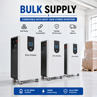 IEC62619 Stock UE Batterie lithium 48 V 300 Ah 15 kWh Lifepo4 Réseau hybride Système d'énergie solaire 15 kWh