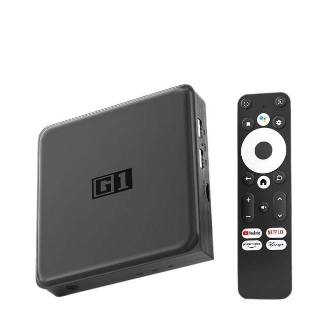 G1 Android TV Box -Certified Vision HDR10+ 4G 32G WiFi6 4K Ultra HD Streaming Media Device 2GB RAM 16GB Storage Amlogic US