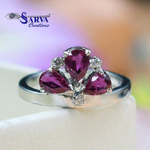 แหวนดีไซน์ดอกไม้ธรรมชาติ925เครื่องประดับเงินสเตอร์ลิงแหวนปรับแต่งเครื่องประดับผู้ผลิต sarva การสร้างอุทัยปุระ - Product Image 1