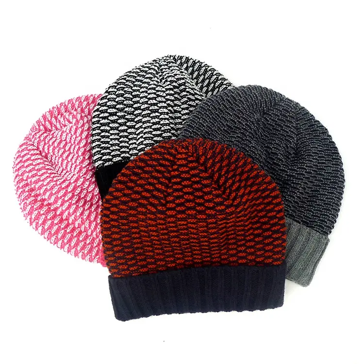 Fashionable custom private label beanie cap winter hats thermal lining waffle beanie toque touques for women men
