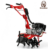 BraveBear BHCT170A Motoculteur thermique manuel à essence 4 temps 212cc 4KW pour ferme, verger et jardin, mini-motoculteur 80-120cm