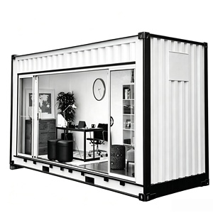 Maison <span class=keywords><strong>conteneur</strong></span> industrielle préfabriquée en acier de 20 pieds, personnalisée sur mesure, en kit, pour café, boutique, stand, kiosque, à vendre DDU DDP - Product Image 1