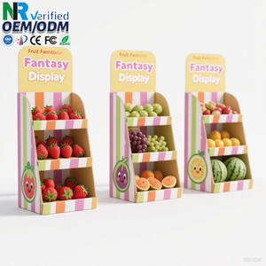 再生纸板环保POS展示架可定制货架CE认证涂膜纸板适合超市促销使用 - Product Image 1