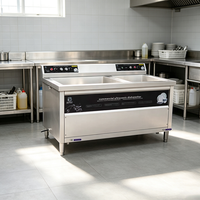 Lave-vaisselle à ultrasons commercial, économie d'eau de 40 %, 55 dB, silencieux, équipement de cuisine pour restaurants et traiteurs