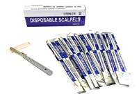Lancettes jetables en acier inoxydable, lames chirurgicales individuelles, emballées sous film par MEDICAL SURGICAL, boîte de 100 pièces