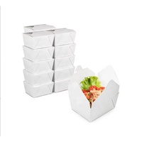 Carton à pizza blanc à emporter Fast Food Fish Chips Burger Frites Aile de poulet Boîte en papier à emporter