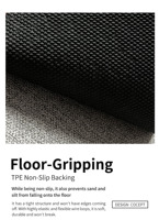 Tapis de porte en fibre de coco artificielle imprimée, fabricant chinois en gros, tapis en caoutchouc TPE