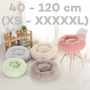 Cama de perro de donut cálida para todas las estaciones, ropa de cama impermeable de felpa para mascotas, estampado de sueño profundo, perrera Popular de tamaño pequeño para gatos, cama de felpa suave - Product Image 2
