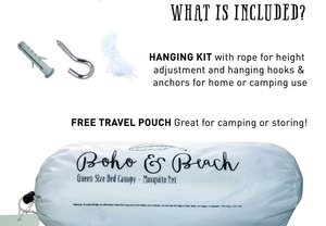 Mosquitera de bambú para exteriores y dosel para cama con fácil almacenamiento y transporte para soporte y refugio - Product Image 6