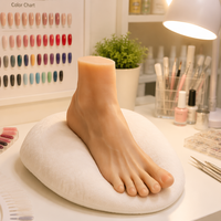 Modèle de pied féminin professionnel en silicone platine taille 34, pied entier pour la pratique du nail art, mannequin squelette féminin réaliste