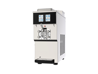 Machine à glace molle automatique professionnelle de comptoir en acier inoxydable, 1 saveur, pour la préparation de cornets sucrés, NE1112 Mini