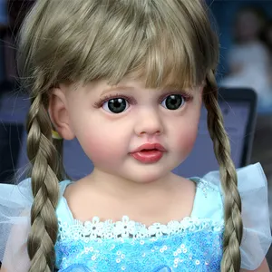 प्यारा बड़ी आँखें पुनर्जन्म बच्चे lifelike गुड़िया कपड़े की एक किस्म के साथ थोक