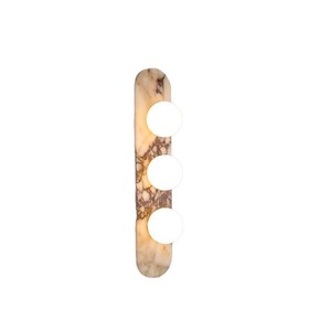 Lámpara de pared Wabi Journey, mármol natural, luz ambiental minimalista vintage para dormitorio, balcón, escalera - Product Image 5