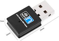 Adaptador WiFi USB 2.0 de 300Mbps - Plug-and-Play para Windows 10/8/7/XP y Mac OS, Tarjeta de Red para PC de Escritorio/Portátil