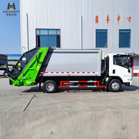 HEAVSTY Nouveau Camion Poubelle Diesel 6 Tonnes 9,3 Mètres Cubes 6 Vitesses Manuel Télécommande Sans Fil pour Isuzu 2X 4KH1CN6HB