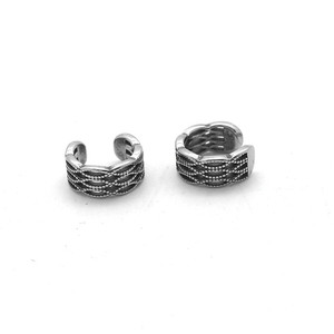 Pendientes de Clip yunnique con Forma Geométrica de Acero de Titanio, Joyería de Moda Unisex Otoño 2024 - Product Image 3