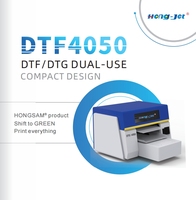 HongJet Machine d'impression numérique automatique directe au vêtement DTG DTF imprimante à double usage pour l'impression de jeans à capuche de t-shirt
