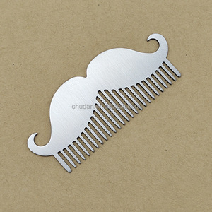 Lược Cạo Râu Cho Nam Dụng Cụ Tạo Hình Ria Mép Bằng Kim Loại Lược Cạo Râu Tiệm Cắt Tóc - Product Image 4