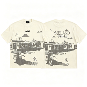 XINGE Manufacturer Streetwear Custom <b>T</b>-<b>shirt</b> <b>Collar</b> Short Sleeve Print Boxy Distressed <b>T</b> <b>Shirt</b> Vintage Acid Wash <b>T</b> <b>Shirt</b> Men - Product Image 3