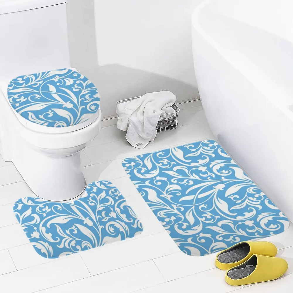 화장실 뚜껑 목욕 러그 부드러운 바닥 홈 안티 슬립 라이너 메모리 폼 내구성 커버 샤워 카펫 욕실 매트 세트