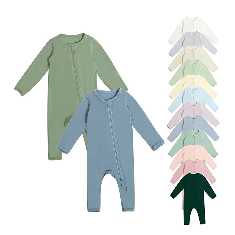 Pyjama d'été en bambou doux respirant et à séchage rapide à prix raisonnable ensembles de vêtements pour bébés barboteuses lâches pour bébés