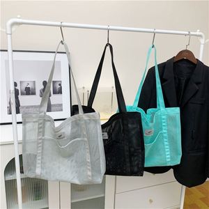 Bolsa de Playa de Malla Personalizada para Mujer, Bolso de Hombro, Bolso de Gran Capacidad para Actividades al Aire Libre - Product Image 6