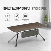 Escritorio Ejecutivo Profesional para CEO, Mesa con Acabado Pintado a Base de Agua, Tablero E1, Concentrador de Energía, Patas Inclinadas, Muebles de Oficina