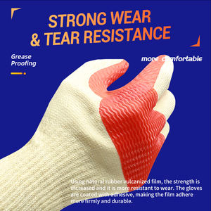 قفازات واقية للسلامة مقاومة للاهتراء مضادة للانزلاق بطلاء الأصابع قفازات عمل مطاطية مشربة - Product Image 6