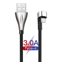 Cable cargador de teléfono móvil trenzado de tela de aleación de Zinc en forma de U Original de fábrica Focuses, Cable de carga rápida para juegos Note 10