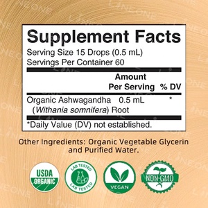 Private Label <span class=keywords><strong>Ashwagandha</strong></span> Wortel Vloeistof Druppels Voor Stress, Rust, Ontspanning En Stemming Supplement Voor Volwassenen - Product Image 2