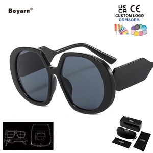 Gafas de Sol de Acetato Extra Grandes de Lujo al por Mayor de Boyarn, Lentes de Sol con Logotipo Personalizado para Hombre y Mujer - Product Image 5