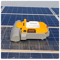 Robot de nettoyage d'application de conception modulaire pour robot de système de panneau solaire Machine de nettoyage de brosse en nylon de rouleau de 666mm avec carte construite pour fonctionner