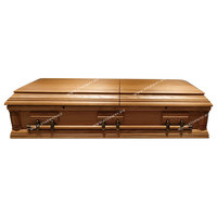 8715 Articles de haute qualité pour funérailles, vente en gros, cercueils et cercueils funéraires de style américain en bois humain et en bois de chêne rouge