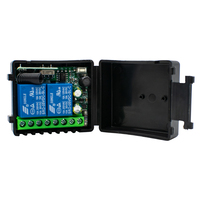 DC 12V 24V AC 220V RF433 Télécommande Commutateur Relais 2 Canaux Multifonction Récepteur Module Garage Rideau Moteur Lumière Contrôle