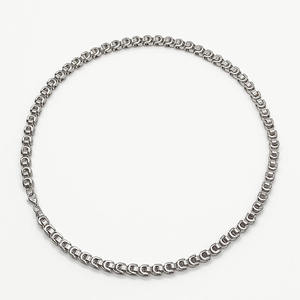 Bbot-collar imperial de acero inoxidable para mujer, cadena roja del mismo estilo de moda europea y americana, cadena yzantine M - Product Image 3