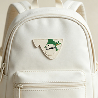 Étiquettes personnalisées en cuir PU avec motifs animaux de dessin animé, imprimées UV, écologiques, pour sacs, chapeaux, accessoires de vêtements à coudre, vente en gros OEM